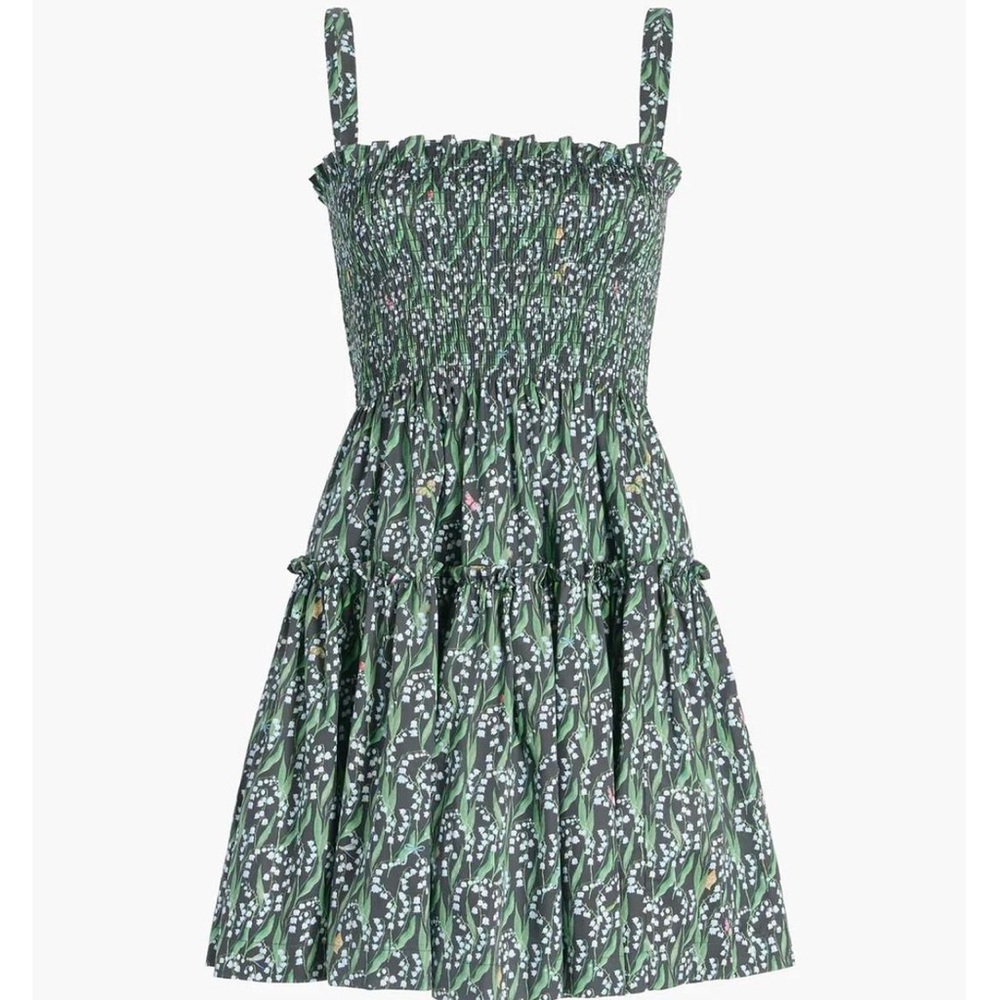 Hill House Home The Seraphina Mini Nap Dress in Lily of the Valley Black Multi L